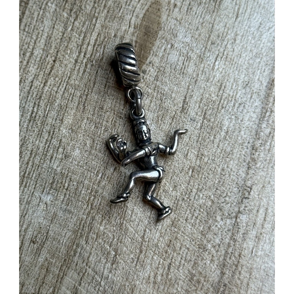 925 Sterling Silver Shiva Nataraja Dangle Charm Bead Hindu‎ God